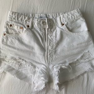 Zara High-Rise Denim Shorts